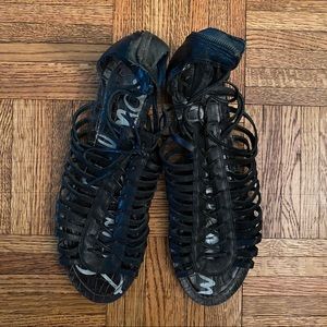 Sam Edelman Black Lace Up Sandals | Size 10